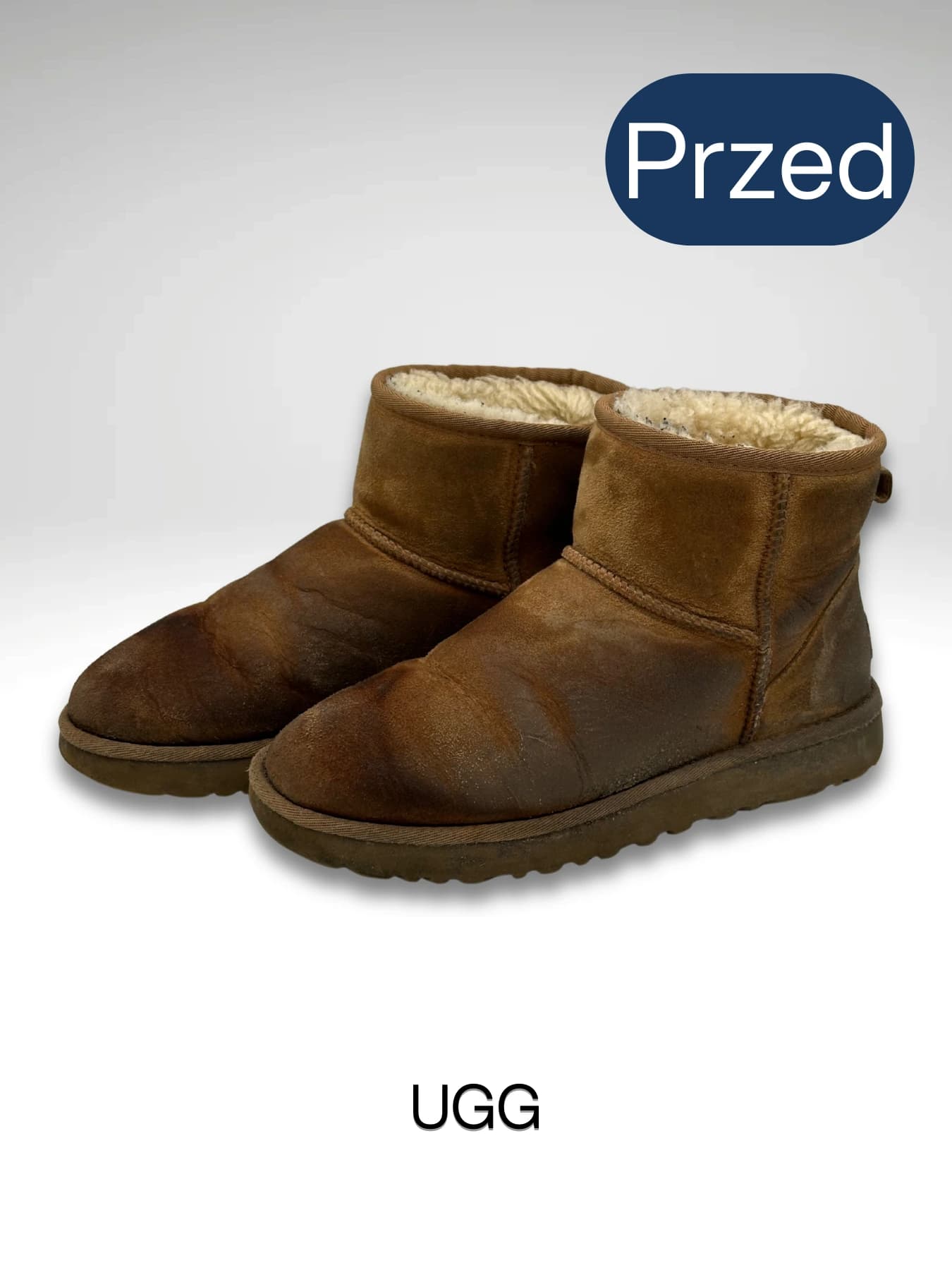 Przed renowacją - skórzane obuwie